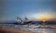 unknow artist tHE Blockade Runner Ashore painting